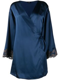 La Perla халат Maison с кружевной отделкой