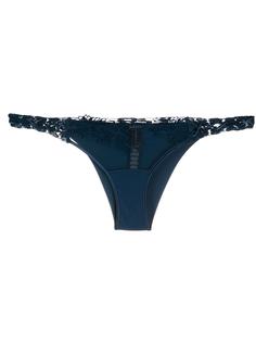 La Perla трусы-стринги с кружевной вышивкой