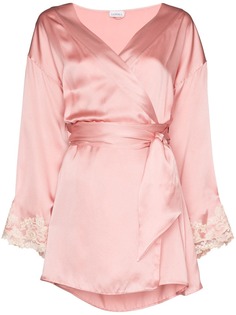 La Perla халат Maison с кружевом
