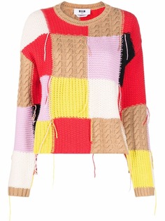MSGM толстовка в технике пэчворк