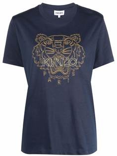 Kenzo футболка с вышитым логотипом