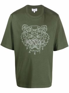 Kenzo футболка с вышивкой Tiger