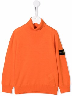 Stone Island Junior джемпер с высоким воротником и нашивкой-логотипом