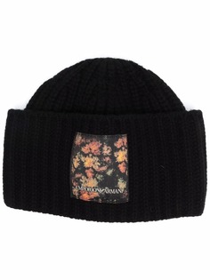 Emporio Armani шапка бини с логотипом