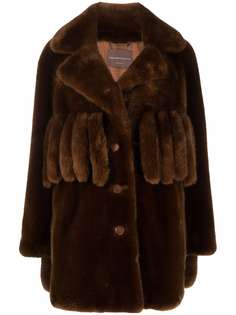 Ermanno Scervino однобортное пальто из искусственного меха