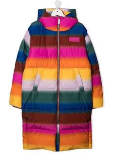 Molo разноцветное пальто с капюшоном