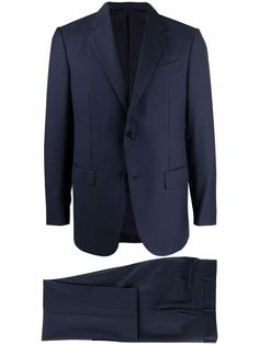 Ermenegildo Zegna костюм узкого кроя с однобортным пиджаком