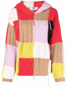 MSGM худи в технике пэчворк