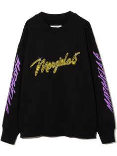 MM6 Maison Margiela Kids толстовка с круглым вырезом и логотипом