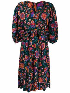 Yves Saint Laurent Pre-Owned платье 1980-х годов с цветочным узором