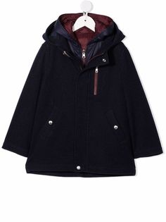 Brunello Cucinelli Kids пуховик с капюшоном