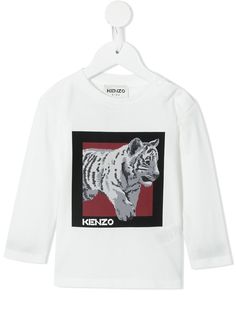 Kenzo Kids футболка с принтом Tiger