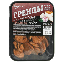 Гренки ржано-пшеничные Vian Чеснок, 100 г