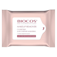 Влажные салфетки Bioсos для снятия макияжа для чувствительной кожи 15 шт Biocos