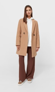 Stradivarius Базовое Пальто Бежевый S