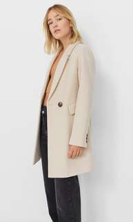 Stradivarius Базовое Пальто Цвет Небеленого Полотна S