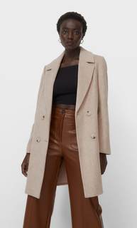 Stradivarius Базовое Пальто Цвет Небеленого Полотна Xs