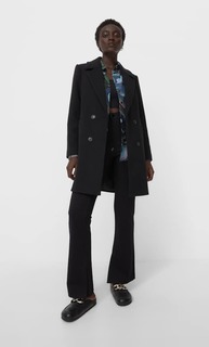 Stradivarius Базовое Пальто Черный M
