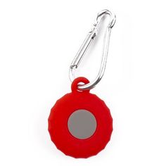Чехол-подвеска Red Line для Airtag силиконовый с карабином, круг, красный для Airtag силиконовый с карабином, круг, красный