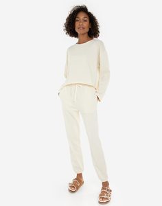 Молочные домашние брюки Jogger Gloria Jeans