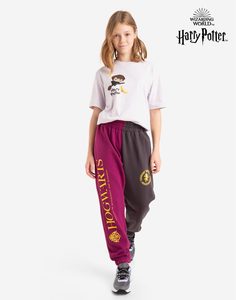 Спортивные брюки Jogger с принтом Harry Potter для девочки Gloria Jeans