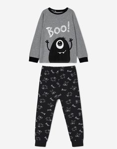 Пижама с принтом Boo! для мальчика Gloria Jeans