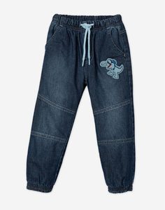 Утеплённые джинсы Jogger с аппликацией для мальчика Gloria Jeans Gloria Jeans