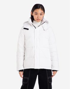 Белый пуховик oversize Gloria Jeans