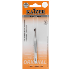 Kaizer, Пинцет для бровей, скошенный, серебро