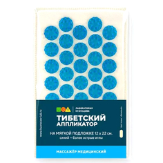 Лаборатория Кузнецова, Массажер «Тибетский аппликатор», 12х22 см, синий