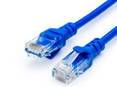 Сетевой кабель ATcom RJ45 cat.5e UTP 2m Blue АТ9161