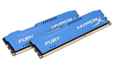 Модуль памяти HyperX Fury Blue DDR3 DIMM 1600MHz PC3-12800 CL10 - 8Gb KIT (2x4Gb) HX316C10FK2/8