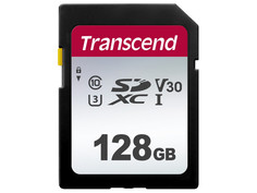 Карта памяти 128Gb - Transcend SDC300S SDXC Class10 UHS-I U3/V30 TS128GSDC300S