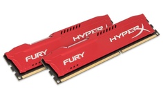 Модуль памяти HyperX Fury Red Series DDR3 DIMM 1600MHz PC3-12800 CL10 - 8Gb KIT (2x4Gb) HX316C10FRK2/8
