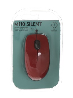 Мышь Logitech M110 Silent Red 910-005489