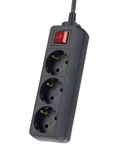 Сетевой фильтр Perfeo Powermate 3 Sockets 3m Black PF-PM-3/3.0-B