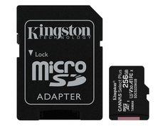 Карта памяти 256Gb - Kingston Micro Secure Digital HC Class10 UHS-I Canvas Select Plus SDCS2/256GB с переходником под SD