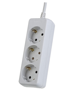 Сетевой фильтр Perfeo Powermate 3 Sockets 1.5m White PF-PE-3/1.5-W