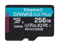 Карта памяти 256Gb - Kingston MicroSDHC 170R A2 U3 V30 Canvas Go Plus SDCG3/256GBSP