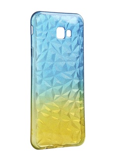Чехол Krutoff для Samsung Galaxy J4 Plus SM-J415 Crystal Silicone Yellow-Blue 12257