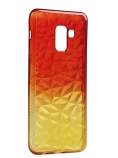 Чехол Krutoff для Samsung Galaxy J6 2018 SM-J600 Crystal Silicone Yellow-Red 12243