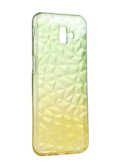 Чехол Krutoff для Samsung Galaxy J6 Plus SM-J610 Crystal Silicone Yellow-Green 12260