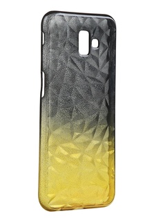 Чехол Krutoff для Samsung Galaxy J6 Plus SM-J610 Crystal Silicone Yellow-Black 12264