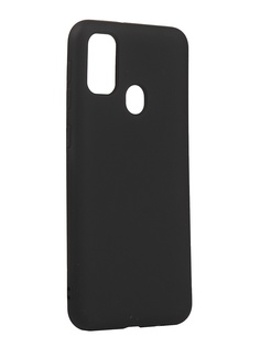 Чехол с микрофиброй DF для Samsung Galaxy M21/M30s Silicone Black sOriginal-11