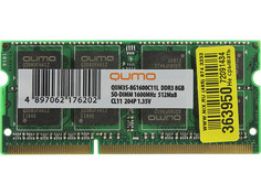 Модуль памяти Qumo DDR3 SO-DIMM 1600MHz PC-12800 CL11 - 8Gb QUM3S-8G1600C11L