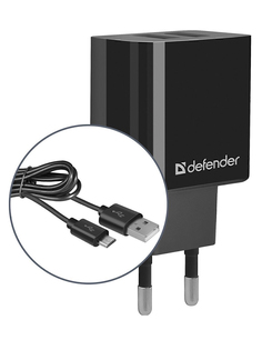 Зарядное устройство Defender UPC-21 2xUSB + кабель microUSB 83581