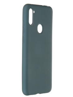 Чехол Pero для Samsung Galaxy A11 / M11 Liquid Silicone Dark Green PCLS-0005-NG ПЕРО
