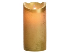 Светодиодная свеча Kaemingk Праздничная 7.5x15cm Gold 480603