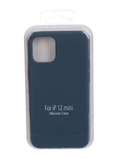 Чехол Krutoff для APPLE iPhone 12 Mini Silicone Gray Blue 11137