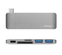 Адаптер Deppa USB-C для APPLE MacBook Graphite 72217